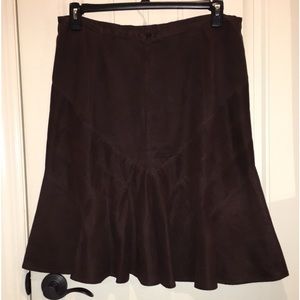 LOFT 14  Faux Suede Skirt Zipper with Hook&Eye Closure.